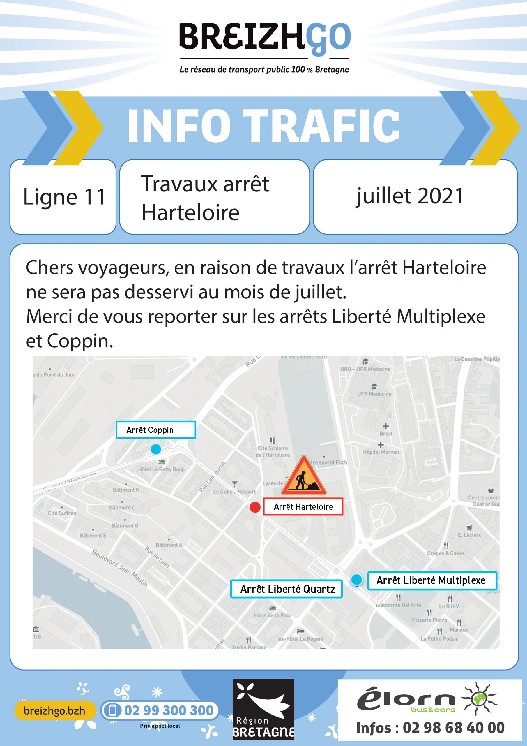 Horaire Car Ligne 11 Brest Le Conquet 2022